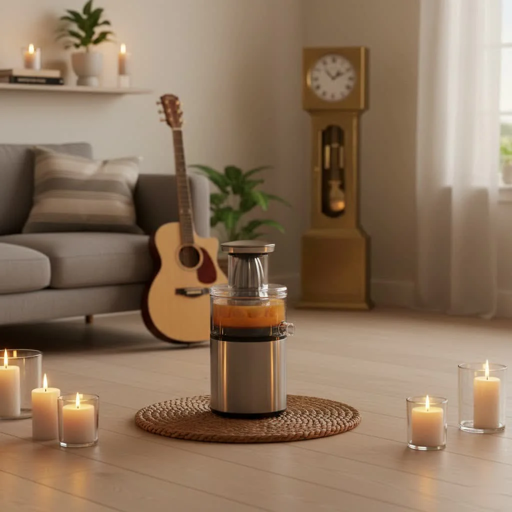 Xiaomi portable fruit juicer blending fresh ingredients